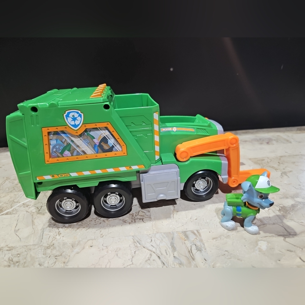 Green Recycling Truck Toy with Figure Paw Patrol